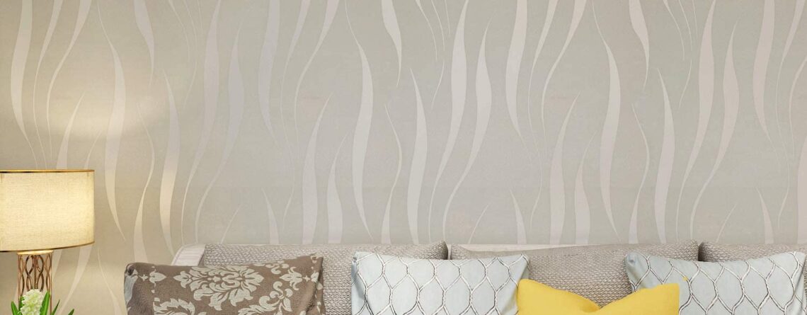 HANMERO Modern Minimalist Non-Woven 3D Flocking Embossed Wallpaper