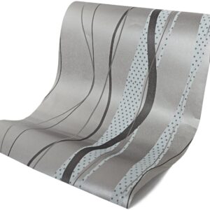 HANMERO® Minimalist Geometric Lines Wavy Stripes and Curves Microfiber Nonwoven Wallpaper - Image 6