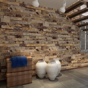 HANMERO Rural Style Vivid Imitation Brick Wall Pattern Wallpaper