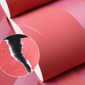 Hanmero Water Plant Pattern 3D Flocking Embossed Wallpaper Shocking Pink - Image 5