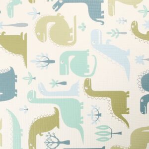 HANMERO® Vivid Cartoon Art Dinosaur World Decor Nursery Decal Embossing Non-woven Fabrics Wallpaper - Image 3