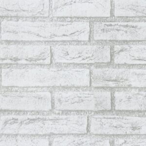 HANMERO® Vintage White Gray Brick Imitation Pattern Wall Paper - Image 3