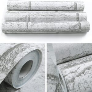 HANMERO® Vintage White Gray Brick Imitation Pattern Wall Paper - Image 8