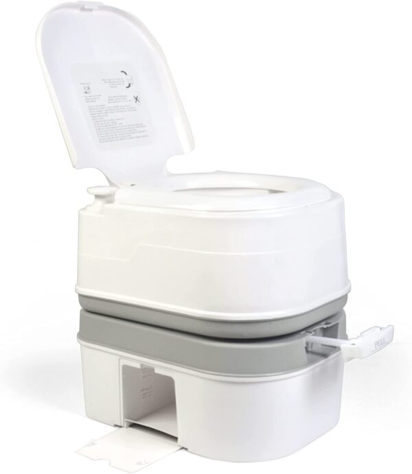 24L Portable Removable Flush Toilet W/ Double Outlet Travel Outdoor Camping UK 
