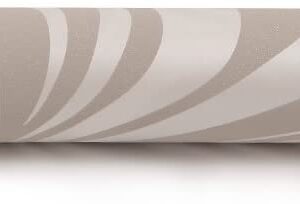 HANMERO Minimalist Abstract Curves Glitter 3D Wallpaper Cream White and Taupe - Image 8