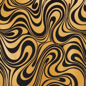 Hanmero Minimalist Abstract Curves Glitter 3D Wallpaper Gold&Black - Image 4