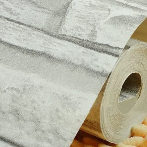 HANMERO Rural Style Imitation 3D Grey Brick Wall Pattern Wallpaper - Image 5