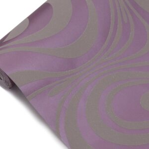 Hanmero Minimalist Abstract Curves Glitter 3D Wallpaper Purple - Image 5