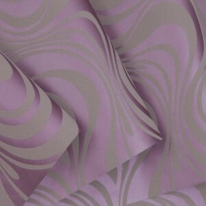 Hanmero Minimalist Abstract Curves Glitter 3D Wallpaper Purple - Image 6