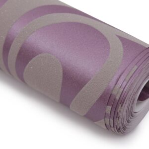 Hanmero Minimalist Abstract Curves Glitter 3D Wallpaper Purple - Image 7