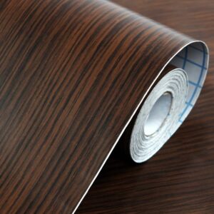 Hanmero Vintage Brown Imitation Wood Grain Peel and Sticker Wallpaper - Image 4