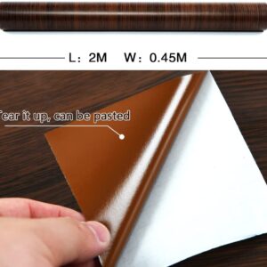 Hanmero Vintage Brown Imitation Wood Grain Peel and Sticker Wallpaper - Image 5