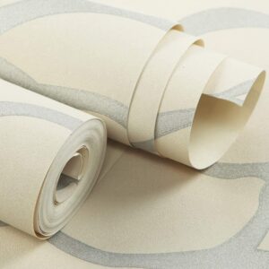 Hanmero Romantic Rose 3D Flower Pattern Embossed Flocking Wallpaper Silver - Image 8