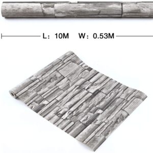 Hanmero Imitation Brick Wall Pattern Wallpaper Grey - Image 3