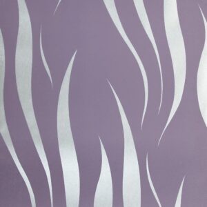 Hanmero Water Plant Pattern 3D Flocking Embossed Wallpaper Shocking Purple - Image 3