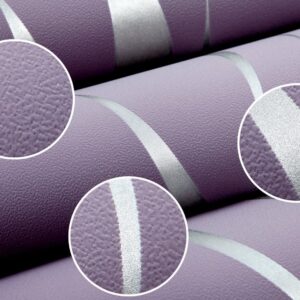 Hanmero Water Plant Pattern 3D Flocking Embossed Wallpaper Shocking Purple - Image 4