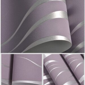 Hanmero Water Plant Pattern 3D Flocking Embossed Wallpaper Shocking Purple - Image 5