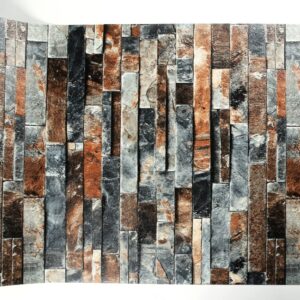 Hanmero 3D Chinese Style Imitation Brick Effect Decals Wallpaper Ash Black - Image 8