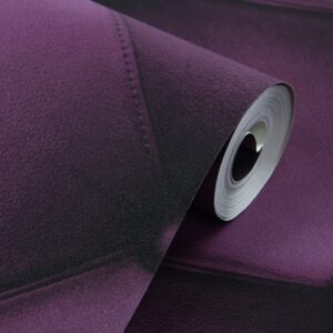 Hanmero Vintage 3D Faux Leather Textured Lattice Wallpaper Purple - Image 4