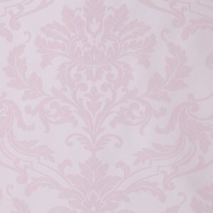 Hanmero Classic Glitter Flocking Textured Damask Wallpaper Pink - Image 8