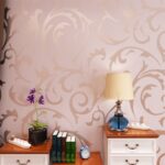 HANMERO Flocking Victorian Damask/embossed Wallpaper Pink & Grey