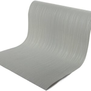 Hanmero Classic Flocking Plain Stripe Modern Wallpaper Silver Grey - Image 5