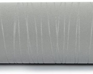 Hanmero Classic Flocking Plain Stripe Modern Wallpaper Silver Grey - Image 8