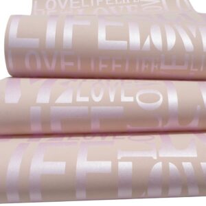 Hanmero 3D Fashion Love&Life Letters Wallpaper Light Purple - Image 4