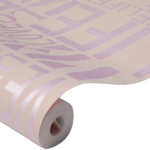 Hanmero 3D Fashion Love&Life Letters Wallpaper Light Purple - Image 5