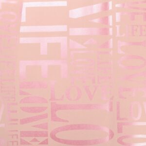 HANMERO Korean Style Romantic Love Life Alphabet Pattern Wallpaper Pink - Image 7