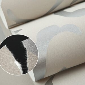 Hanmero Flocking Victorian Damask Embossed Wallpaper Silver & Grey - Image 5