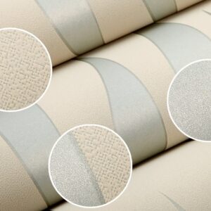Hanmero Water Plant Pattern 3D Flocking Embossed Wallpaper Cream & Silver - Image 5