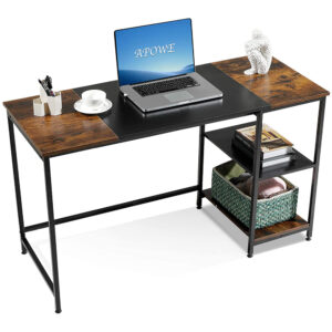 Computer Desk in Black and Vintage Colour Block