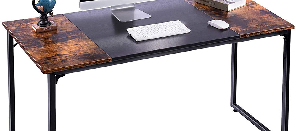 Computer Desk in Black and Vintage Colour block