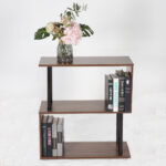S Shape Bookcase Dividers Storage Display – 2 tier