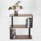 S Shape Bookcase Dividers Storage Display - 2 tier