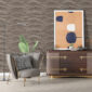 Non Woven Wallpaper with Water Waves （Tuscan brown）