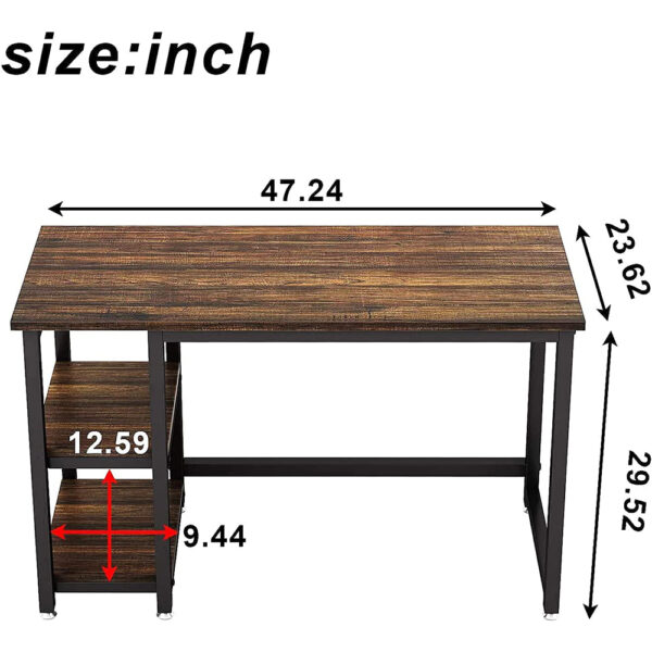Computer Desk Table with 2 Tier Storage
