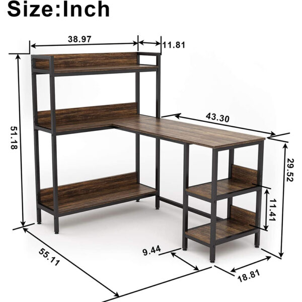 Computer Desk L Shaped Desk with Storage