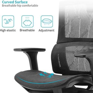 Homesbrand Ergonomic Home Office Mesh Chair - Black - Image 4