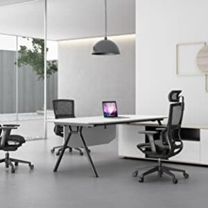 Homesbrand Ergonomic Home Office Mesh Chair - Black - Image 7