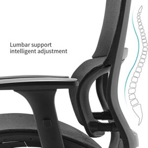 Homesbrand Ergonomic Home Office Mesh Chair - Black - Image 9