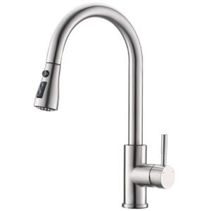 HOMESBRAND Kitchen Sink Mixer Tap Sprayer with Pause Function Silver 15184