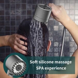 Homesbrand Adjustable High Pressure Showerhead Grey - Image 5