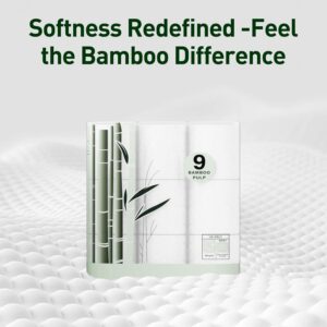 Homesbrand Bamboo Silky Soft 3-Ply Toilet paper 9 Rolls - Image 3